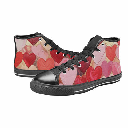 MEN'S No Words Or High Top Canvas Vibrant Chaos Custom Shoes