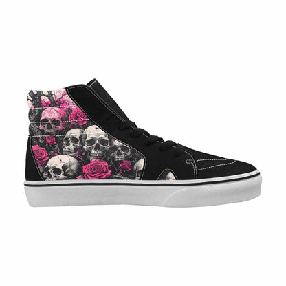 MEN'S Skull Roses High Top Canvas Surreal Custom Shoes
