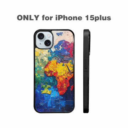 iPhone 15 Plus Case — Autism Puzzle Pieces Puzzle Piece Pattern, Original Design Phone Case