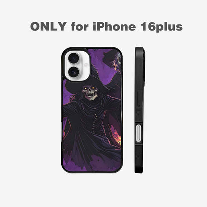 iPhone 16 Plus Case — Scary Horror Halloween Art Print Edge, Original Design Phone Case