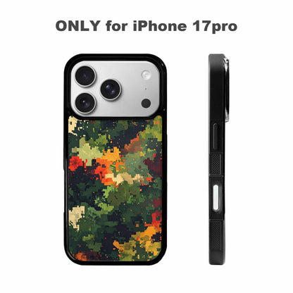 iPhone 17 Pro Case — Small Military Camouflage Blotch Pattern Camo, Custom Printed Phone Case