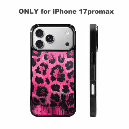 iPhone 17 Pro Max Case — Black &amp; Pink Ink Animal Print, Custom Print Case Cover