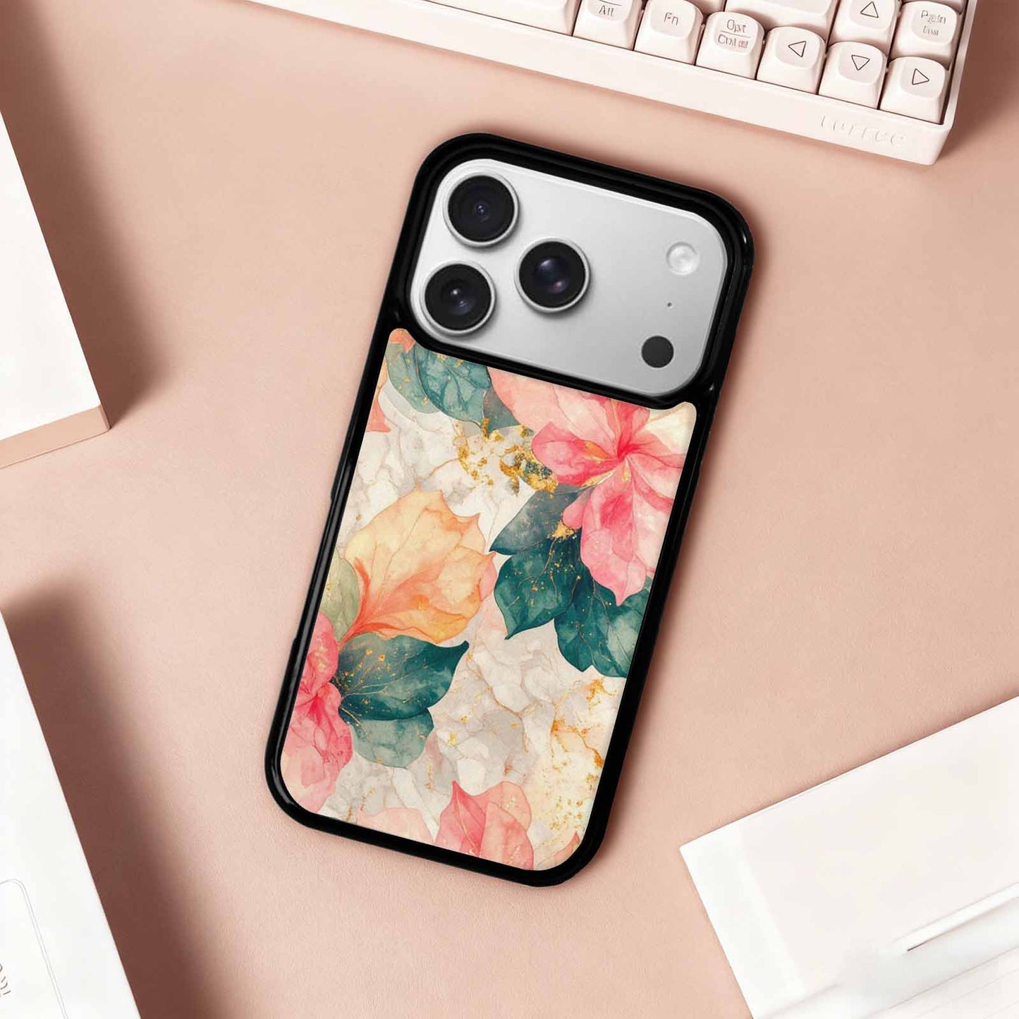 iPhone 17 Pro Case — Marble Floral Art Seamless Pattern Floral, Original Design Phone Case