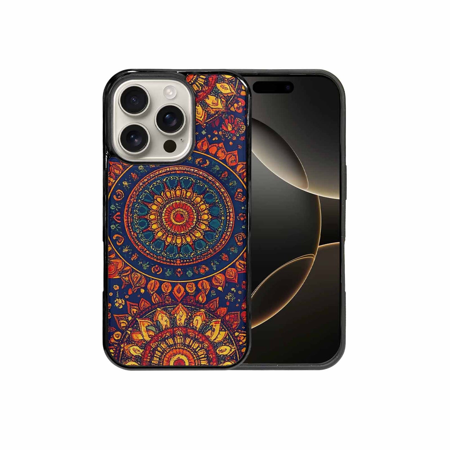 iPhone 16 Pro Case — Mandala Lions, Custom Made Phone Cover