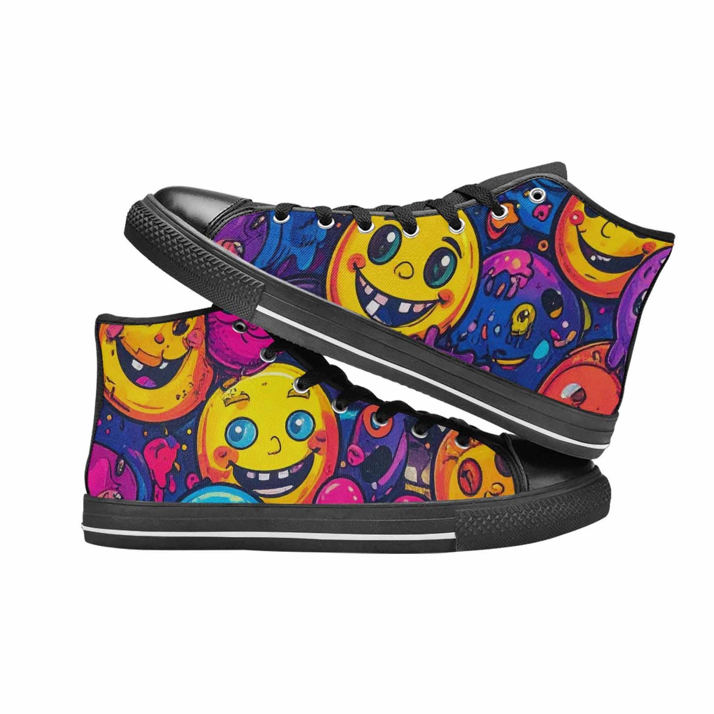 WOMEN'S Funny Looking Cartoon High Top Canvas Y2K Custom Sneakers