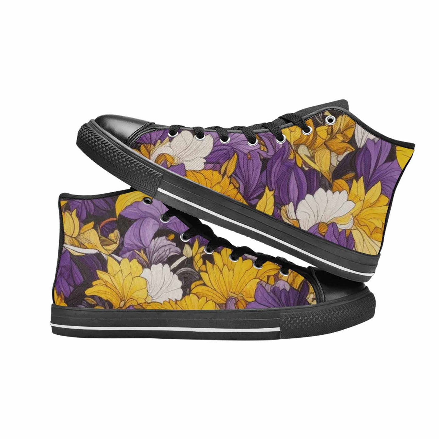 MEN'S Nonbinary Flag Color High Top Canvas Dreamcore Custom Shoes