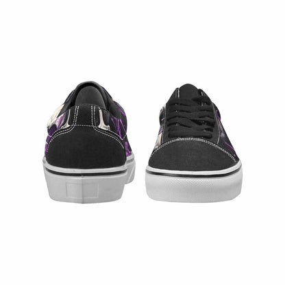 WOMEN'S Rainbow From Skull S Lace-Up Canvas Surreal Custom Shoes