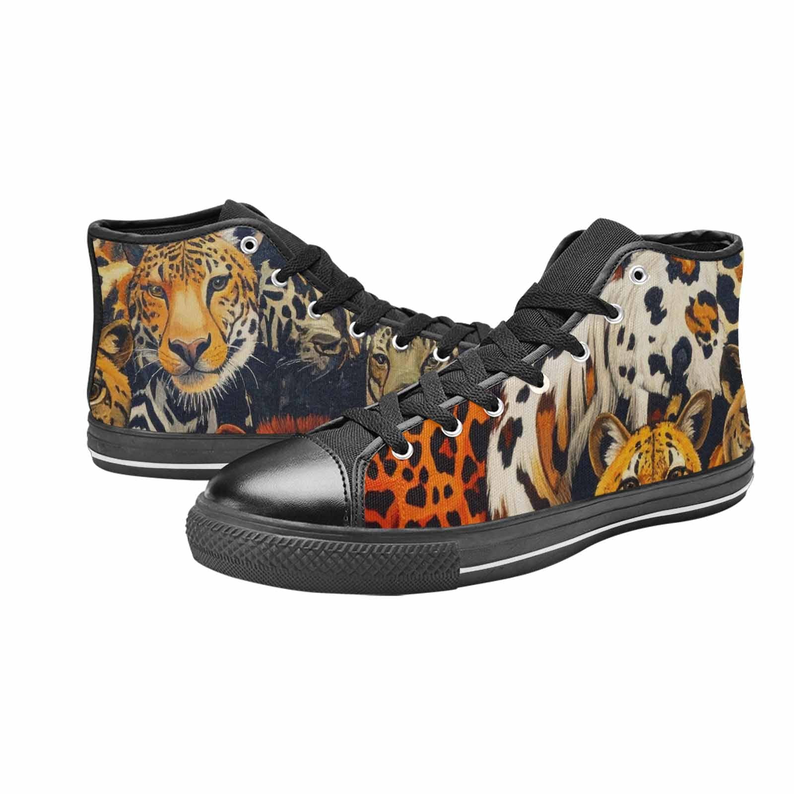MEN'S Animal Print High Top Canvas Neon Fantasy Sneakers