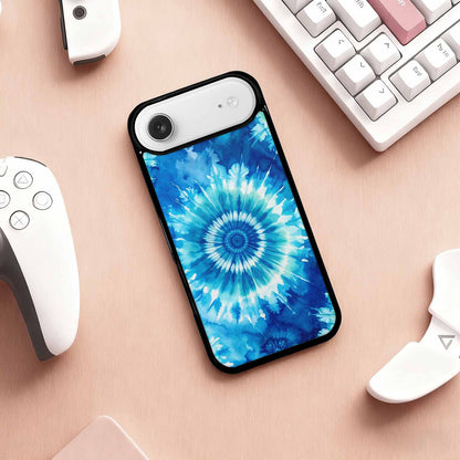 iPhone 17 Air Case — Tie Dye Ocean Blues Blended Tie, Customized Protective Case