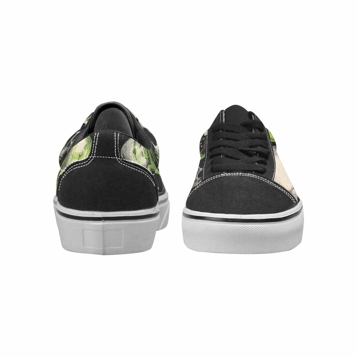 WOMEN'S Rainbow From Skull S Lace-Up Canvas Melting Art Sneakers