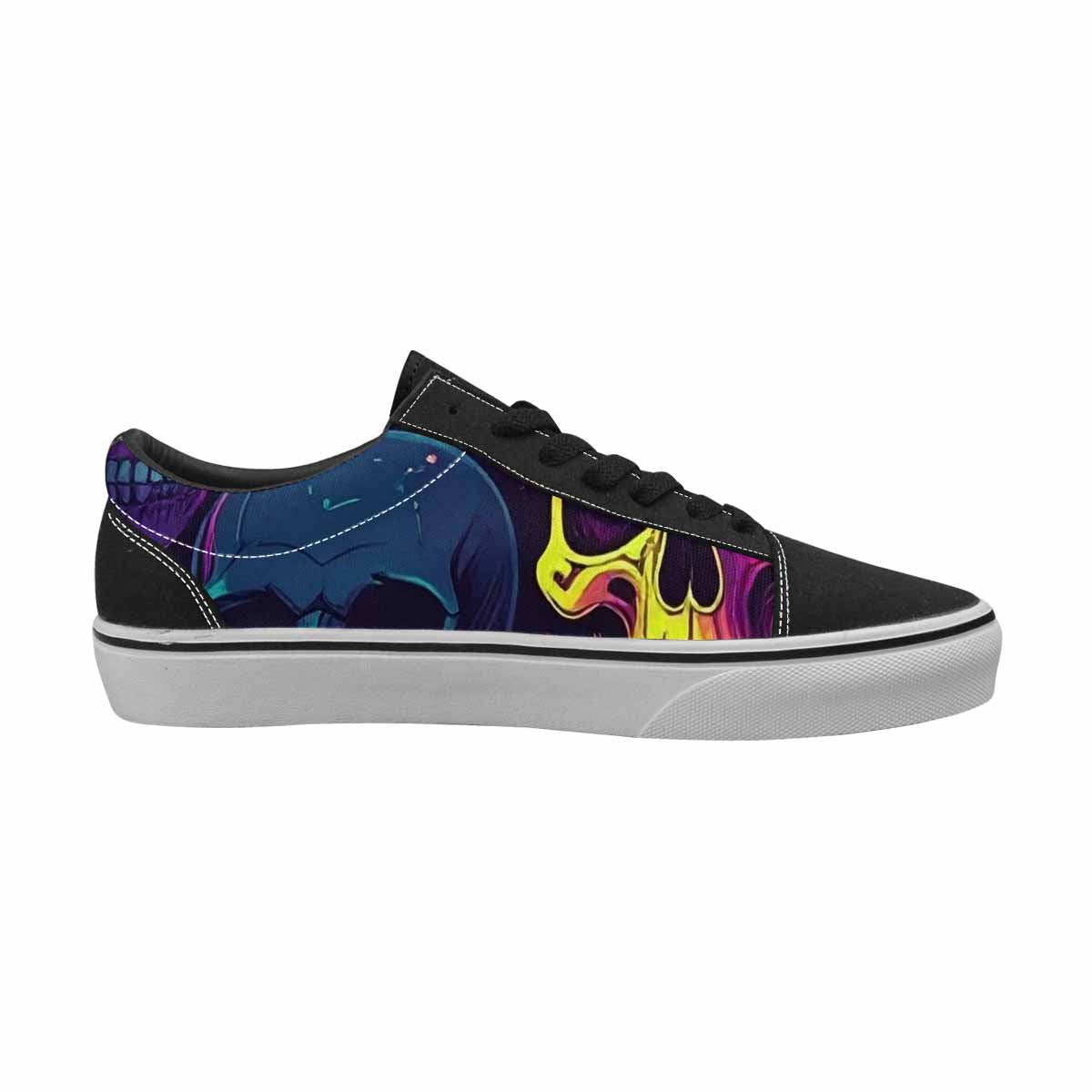 MEN'S Skulls - Neon Canvas Lace-Up Surreal Sneakers