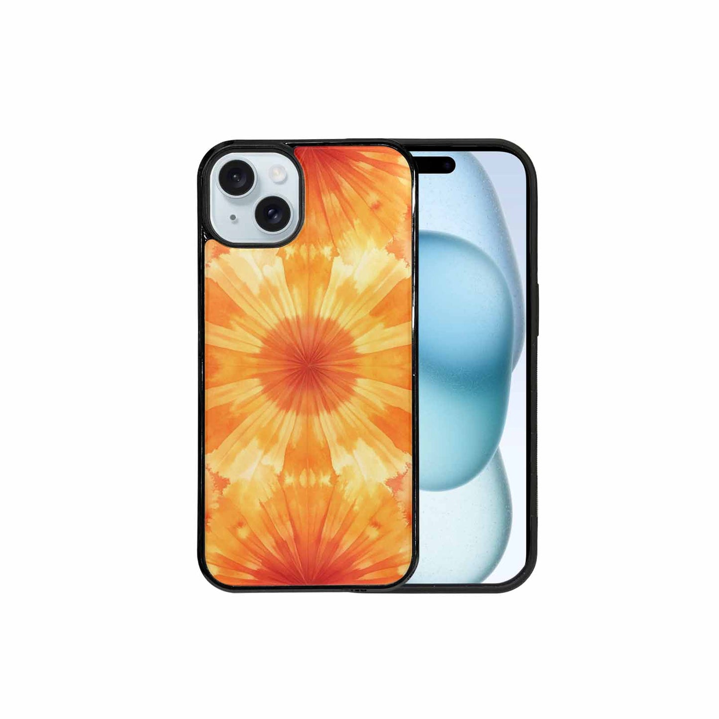 iPhone 15 Plus Case — Ombre Tie Dye Sunset Custom, Custom Phone Case