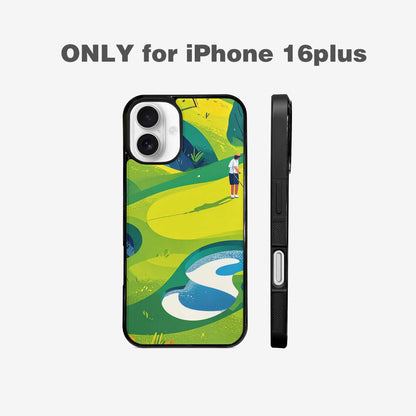 iPhone 16 Plus Case — Golf Cartoon Art Pattern, Customized Protective Case