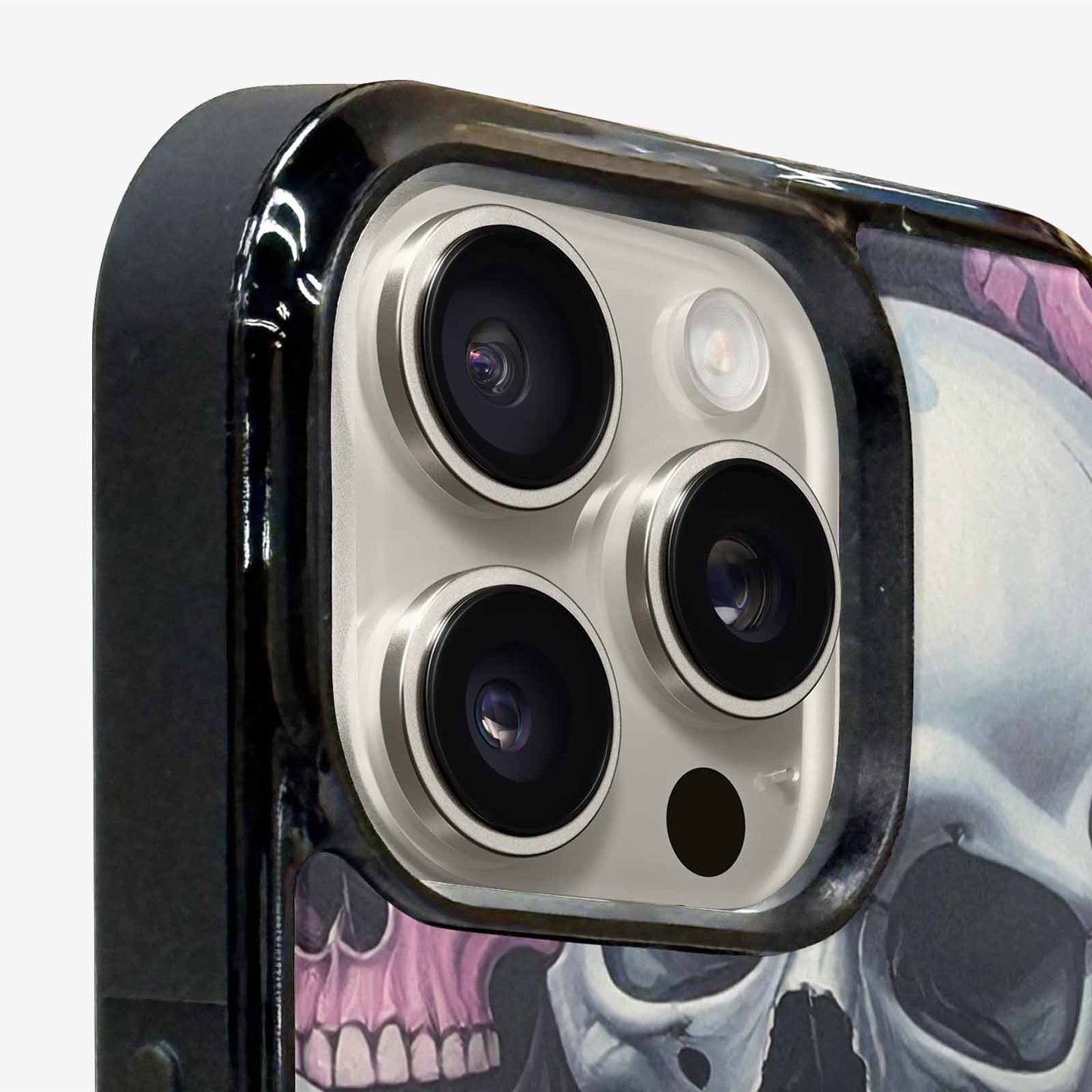 iPhone 16 Pro Case — Dark Black And White Color Tone, Custom Art Phone Cover