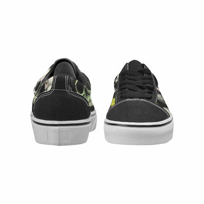 WOMEN'S Rainbow From Skull S Lace-Up Canvas Wallpaper Art Sneakers