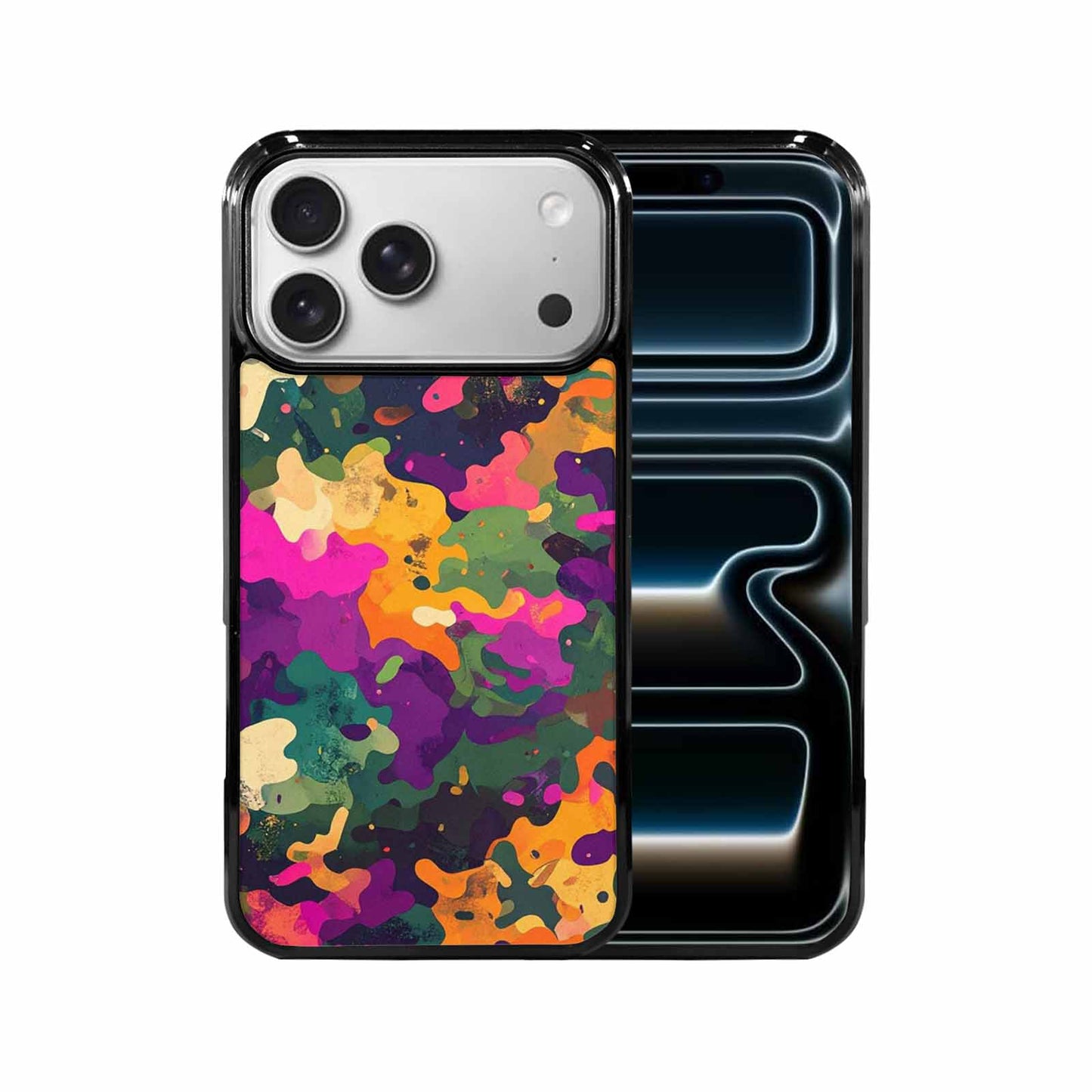 iPhone 17 Pro Max Case — Small Military Camouflage Blotch Camo, Custom Printed Phone Case