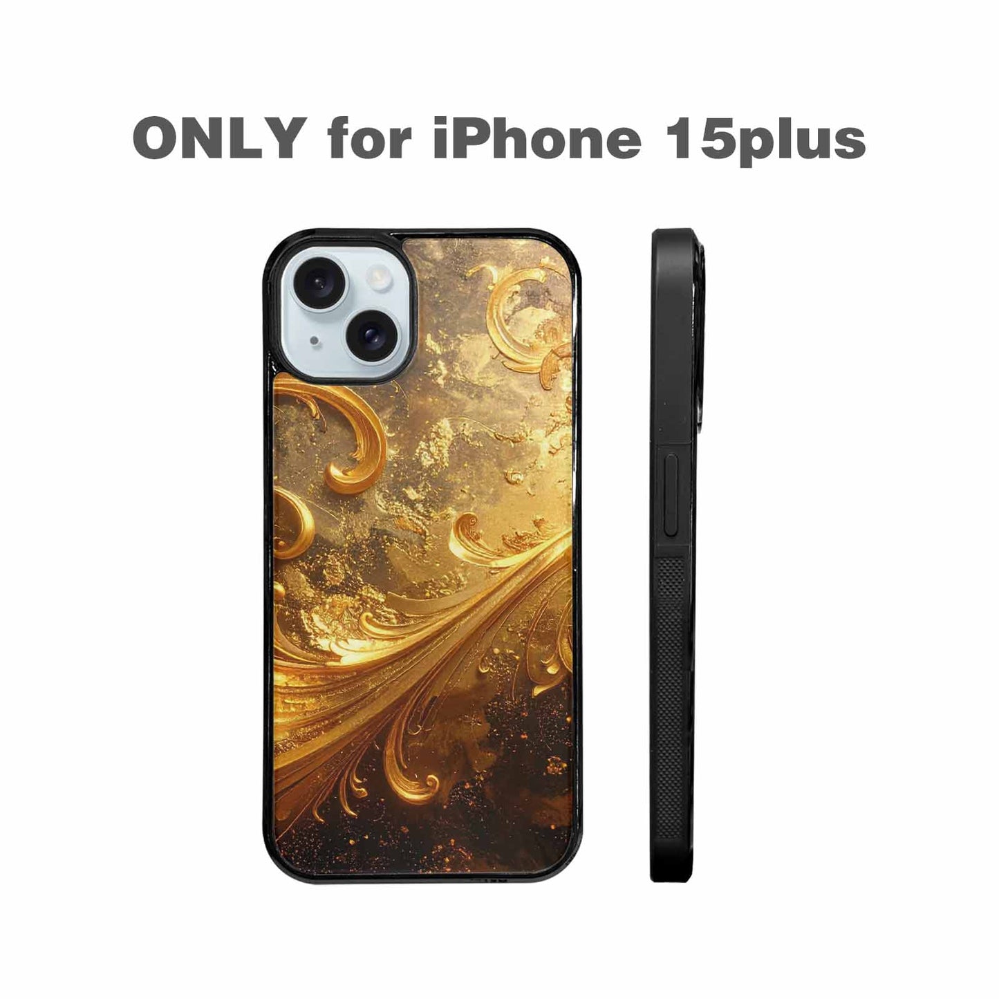 iPhone 15 Plus Case — Klimt Gold Leaf Artwork Pattern, Custom Art Phone Cover
