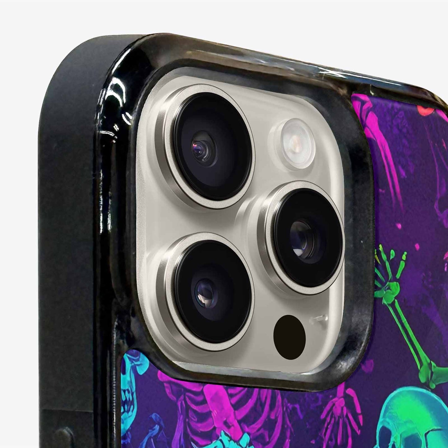 iPhone 15 Pro Max Case — Glowing Skeleton Pattern Hundreds Of Small, Custom Printed Phone Case