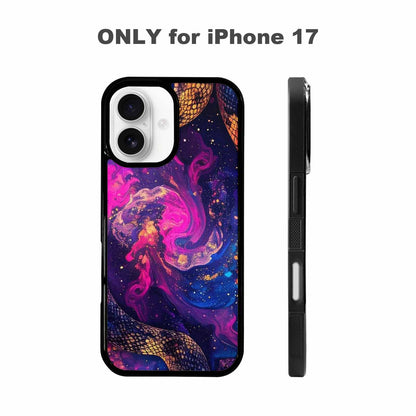 iPhone 17 Case — Galaxy Snake Print Galaxy Space, Custom Print Case Cover