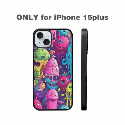 iPhone 15 Plus Case — Melting Ice Cream Monster Charac, Original Design Phone Case
