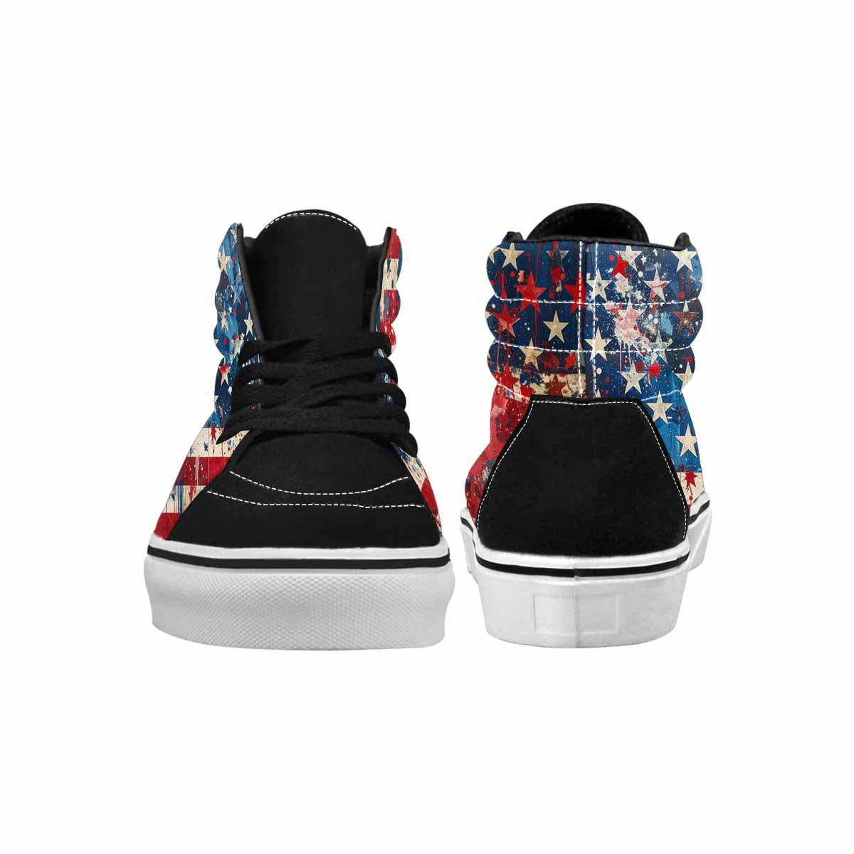 MEN'S Patriotic Stars Stripes High Top Canvas Aesthetic Custom Shoes
