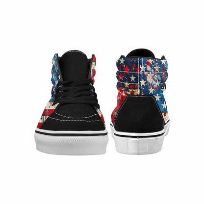 MEN'S Patriotic High Top Canvas Graphic Print Dark Academia Custom Sneakers
