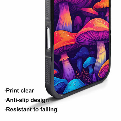 iPhone 17 Pro Case — Psychedelic Mushroom Cartoon Pattern Cartoon Cute, Custom Printed Phone Case