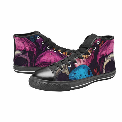 WOMEN'S Mushroom Skull High Top Canvas Y2K Custom Sneakers