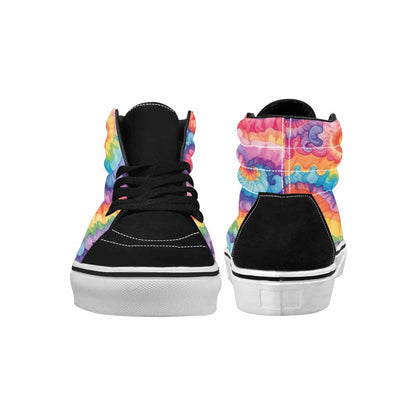 MEN'S Tie High Top Canvas Melting Art Sneakers
