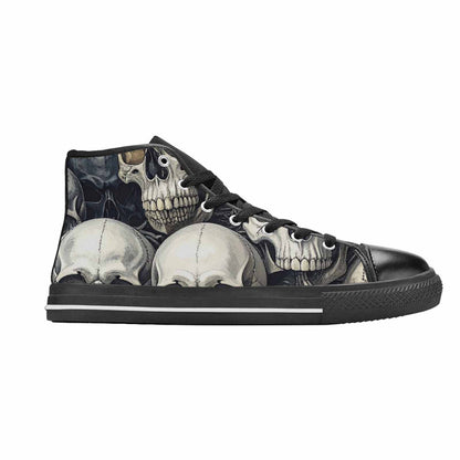 WOMEN'S Skulls - Classic High Top Canvas Neon Fantasy Custom Shoes