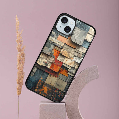 iPhone 15 Plus Case — Distressed Grunge Texture Pattern Hundreds Of, Custom Art Phone Cover