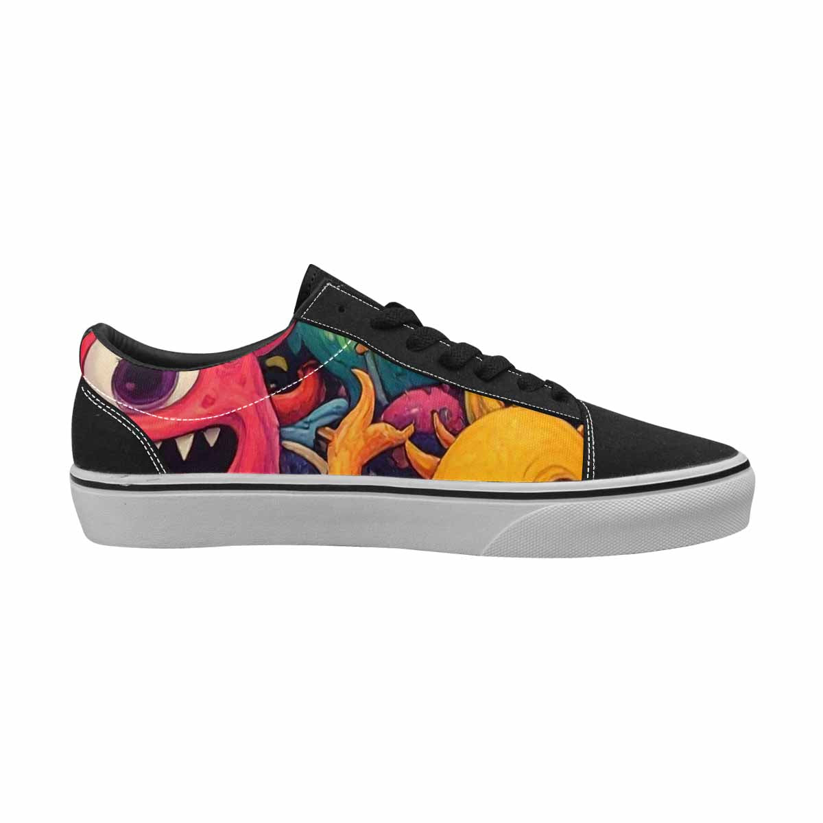 WOMEN'S Monsters (general) Lace-Up Canvas Neon Fantasy Custom Shoes