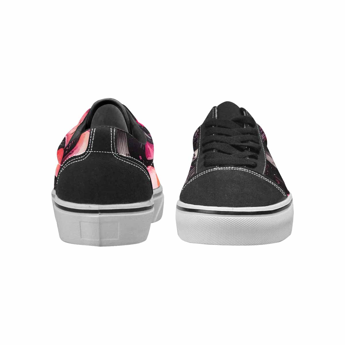 WOMEN'S Rainbow Drip Mushrooms Lace-Up Canvas Dark Academia Custom Sneakers