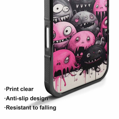 iPhone 17 Case — Monsters (general) Black &amp; Cartoon Cute, Custom Art Phone Cover
