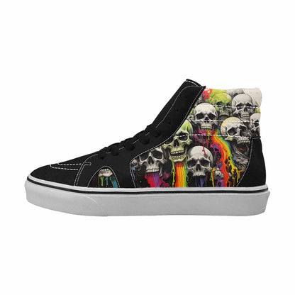MEN'S Rainbow From Skull S High Top Canvas Kaleidoscope Sneakers