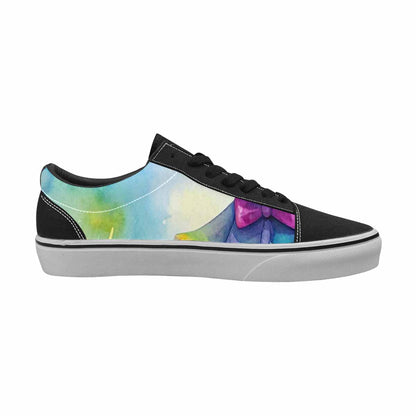 WOMEN'S Rainbow Teddy Skeletons Eye Lace-Up Canvas Melting Art Custom Sneakers