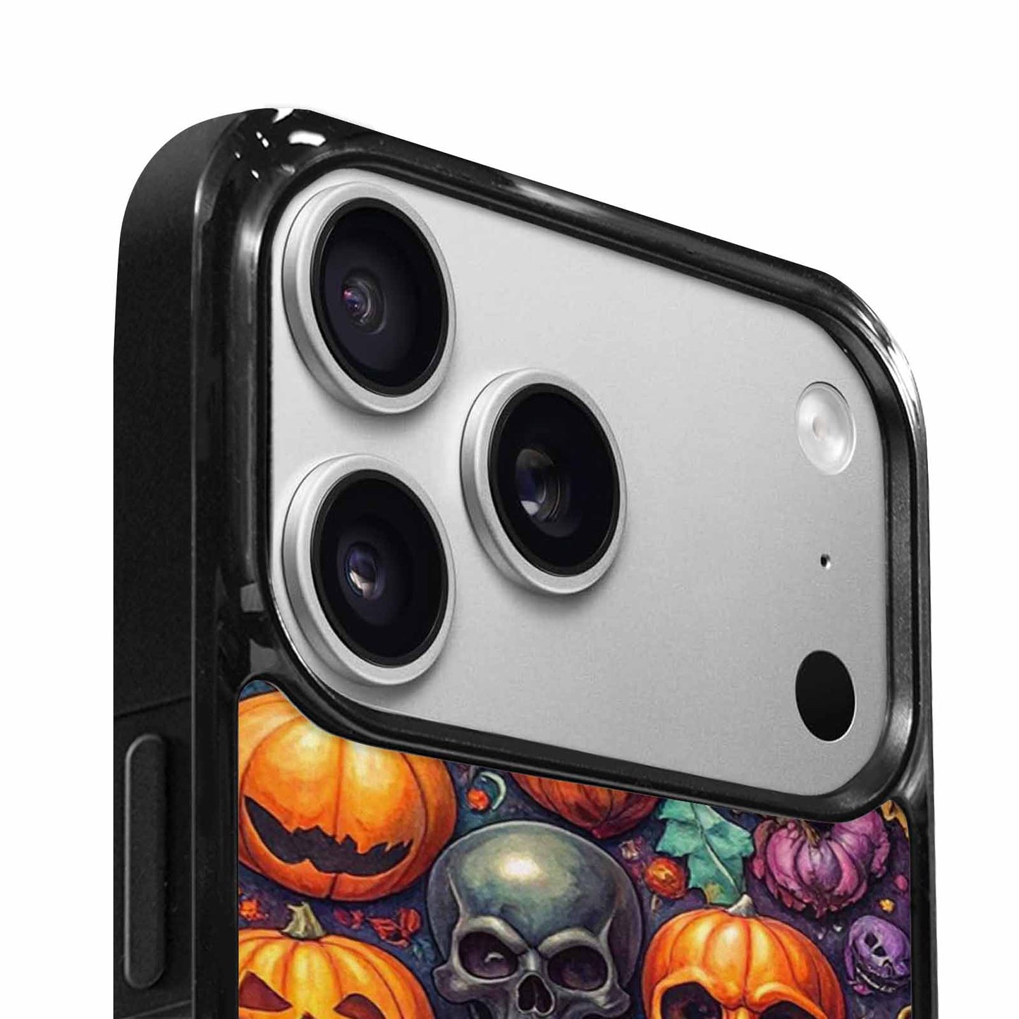 iPhone 17 Pro Case — Skulls Halloween Orange Black Small Gothic, Customized Protective Case