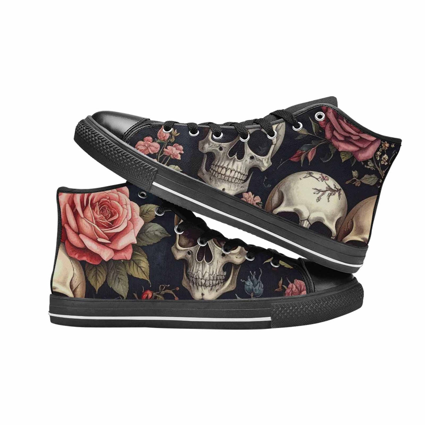 MEN'S Skulls - Roses High Top Canvas Y2K Shoes