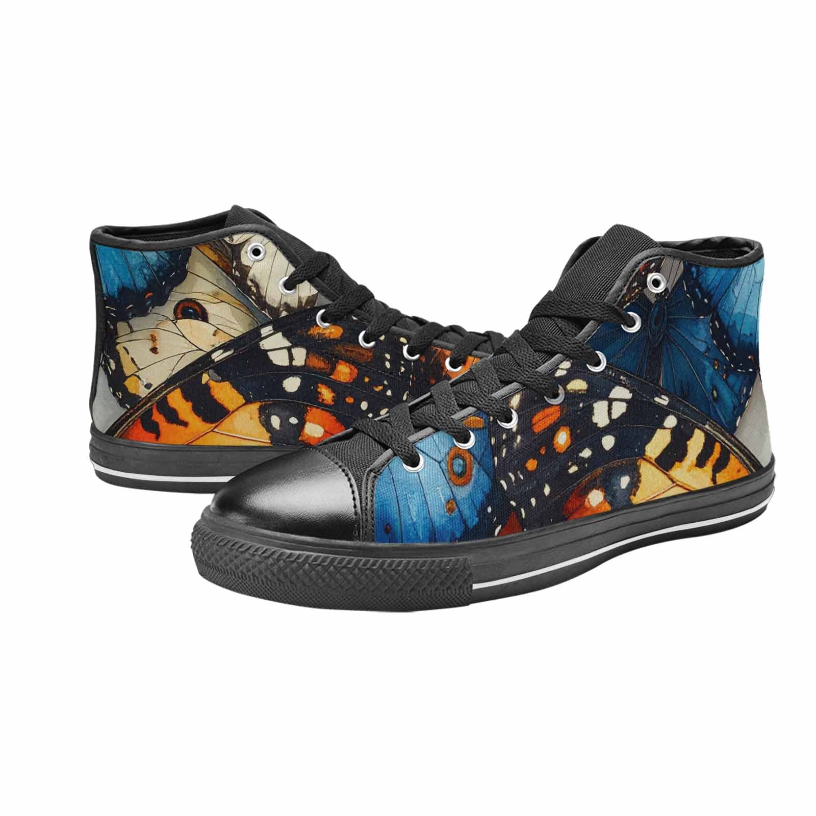 MEN'S Butterfly Wing High Top Canvas Neon Fantasy Shoes