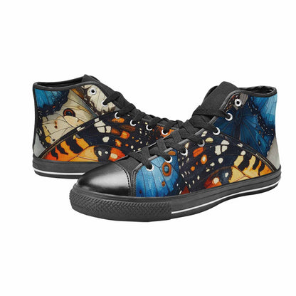 MEN'S Butterfly Wing High Top Canvas Neon Fantasy Shoes