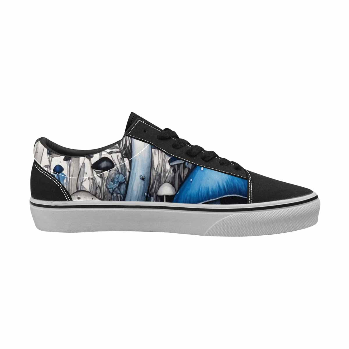 WOMEN'S Mushrooms (general) Lace-Up Canvas Grunge Custom Shoes
