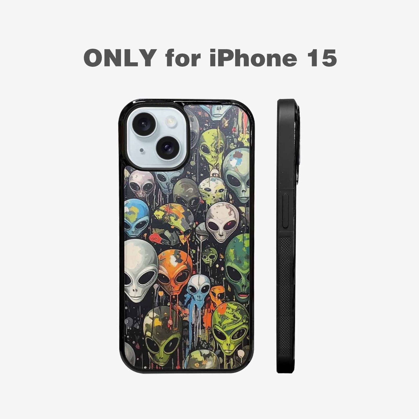iPhone 15 Case — Aliens Camo Aliens Pattern Hundreds Of, Original Design Phone Case