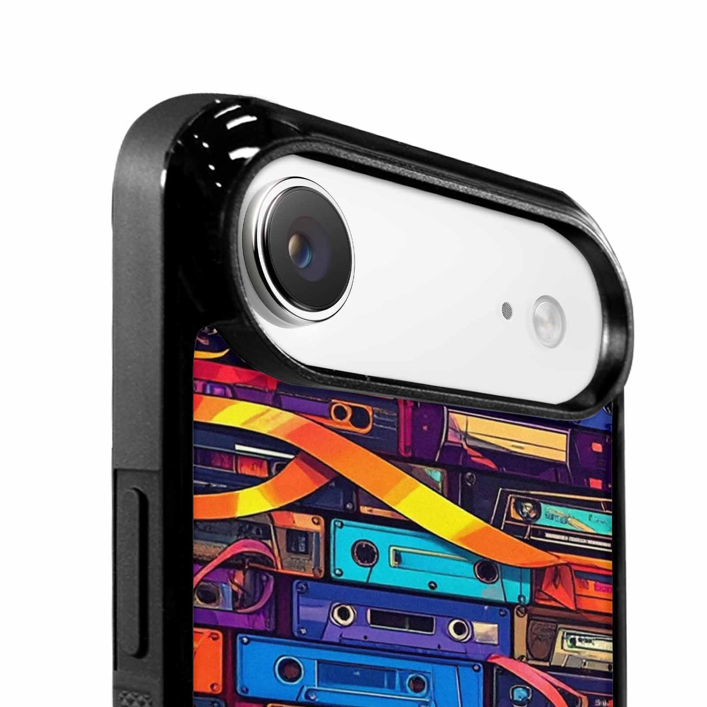 iPhone 17 Air Case — Retro Cassette Tape Pattern Hundreds Retro, Custom Printed Phone Case