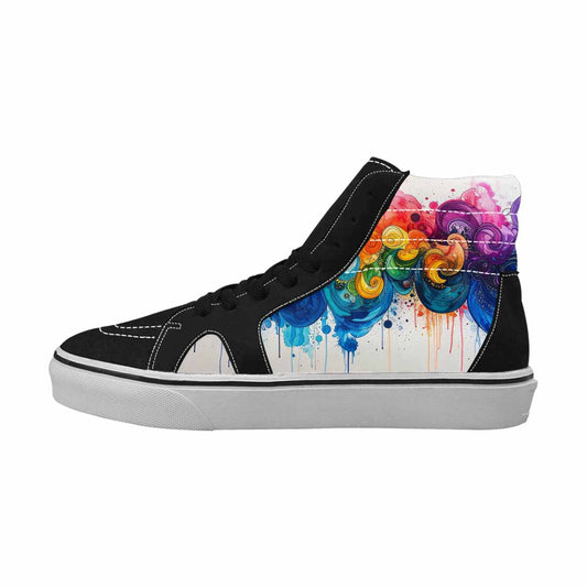 WOMEN'S Tie High Top Canvas Vivid Custom Sneakers
