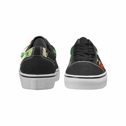WOMEN'S Dragon Scale Lace-Up Canvas Vivid Custom Sneakers