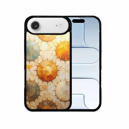 iPhone 17 Air Case — Distressed Marble Sun Disc Original Art, Custom Printed Phone Case