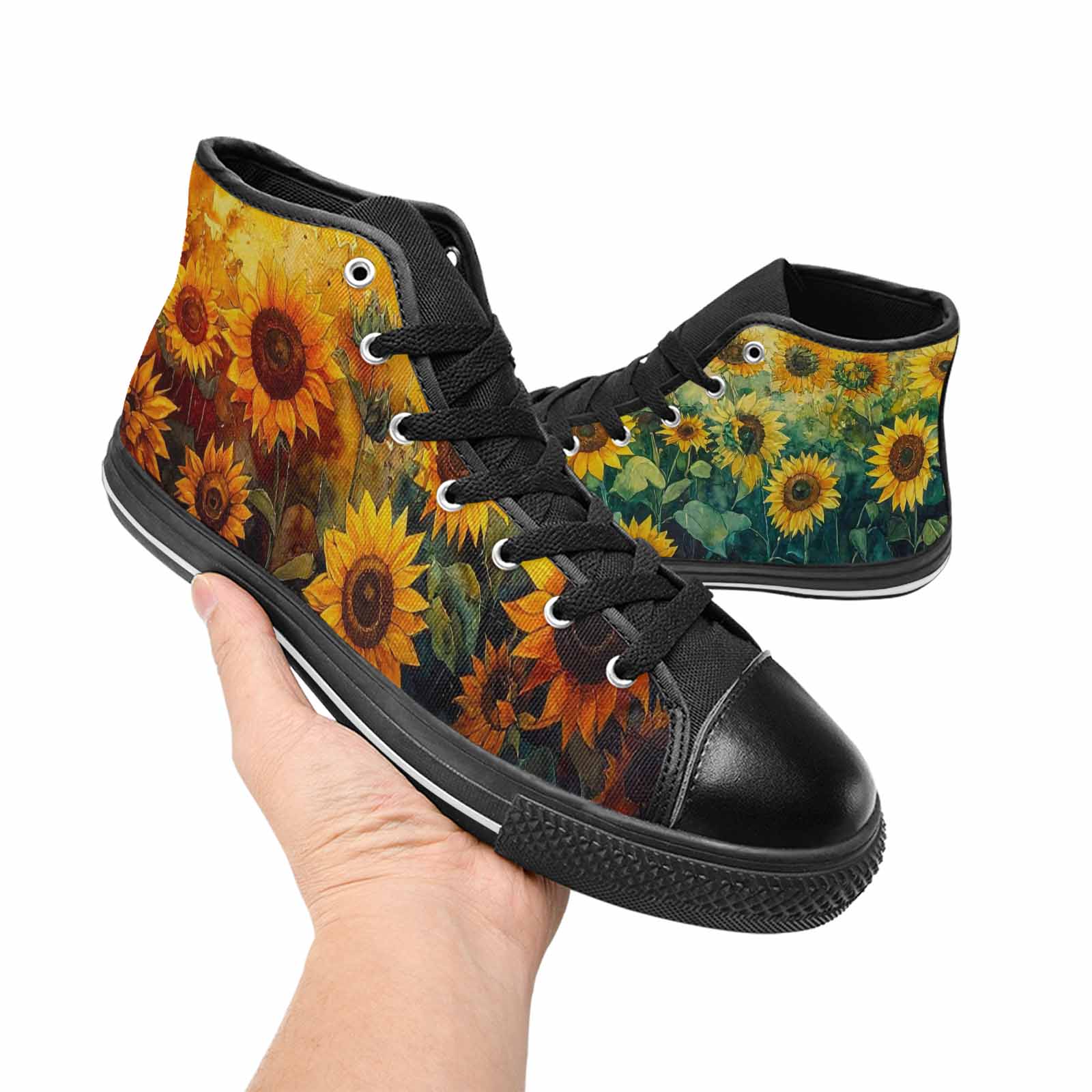 MEN'S Blend Melt Them High Top Canvas Vibrant Chaos Custom Sneakers