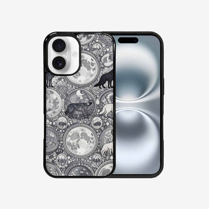 iPhone 16 Case — Wolves Everywhere Collage Overlap Small Wolf, Custom Phone Case