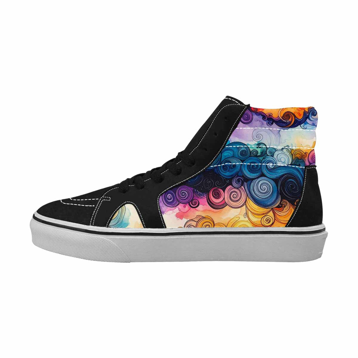 MEN'S Tie High Top Canvas Cottagecore Custom Sneakers
