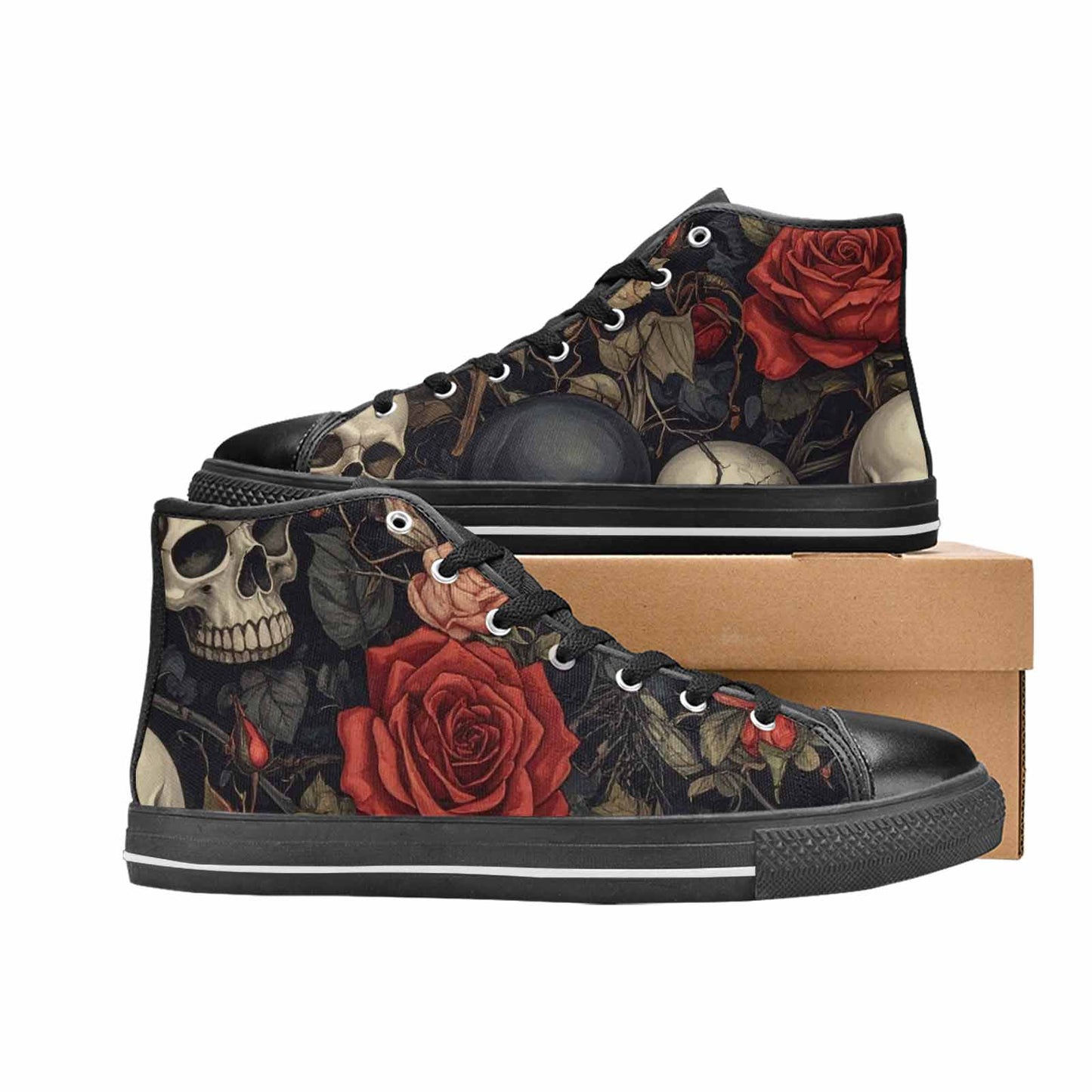 MEN'S Skulls - Roses High Top Canvas Dreamcore Custom Sneakers